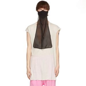 NYT Rick Owens Silk Long Mask / Veil